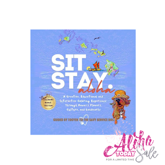 Sit. Stay. Aloha! Book + Acrylic Coloring Pen Set