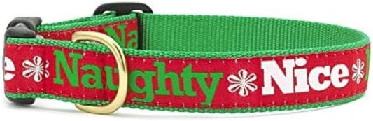 Naughty and Nice Dog Collar XL (18-24”); Wide 1”